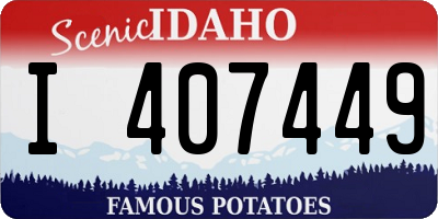 ID license plate I407449