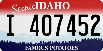 ID license plate I407452