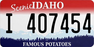 ID license plate I407454