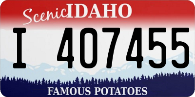 ID license plate I407455