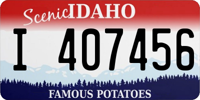 ID license plate I407456