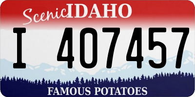 ID license plate I407457