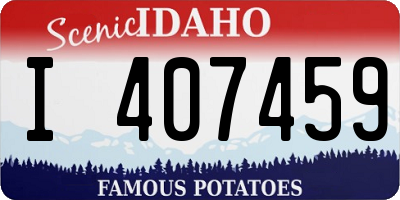ID license plate I407459