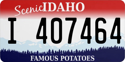 ID license plate I407464