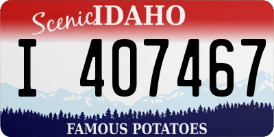 ID license plate I407467