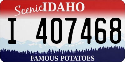 ID license plate I407468