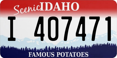 ID license plate I407471