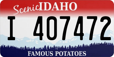 ID license plate I407472