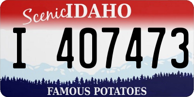ID license plate I407473