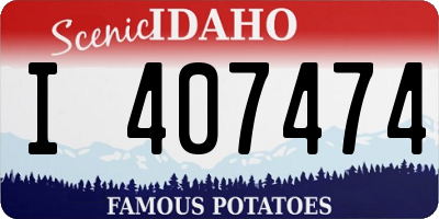 ID license plate I407474