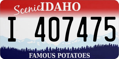 ID license plate I407475