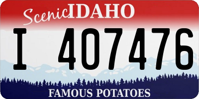ID license plate I407476