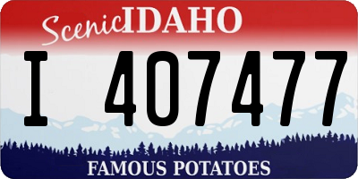 ID license plate I407477