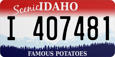 ID license plate I407481