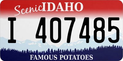 ID license plate I407485