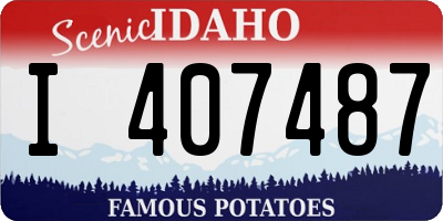 ID license plate I407487