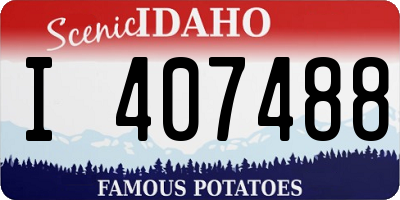 ID license plate I407488