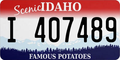 ID license plate I407489