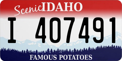 ID license plate I407491