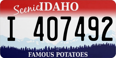 ID license plate I407492
