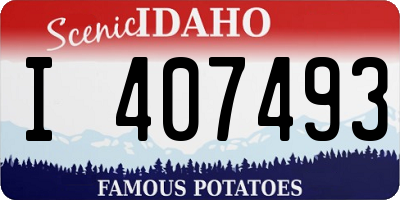 ID license plate I407493