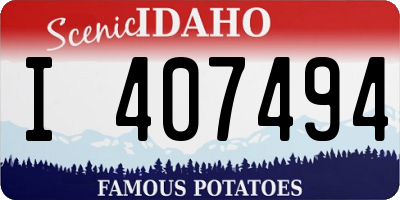 ID license plate I407494