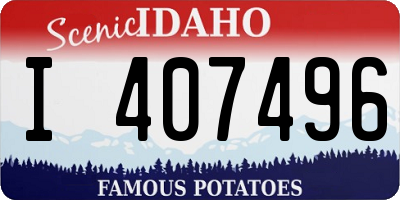 ID license plate I407496