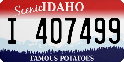 ID license plate I407499