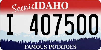 ID license plate I407500