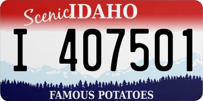 ID license plate I407501