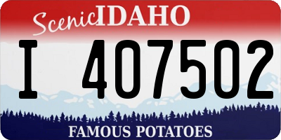 ID license plate I407502