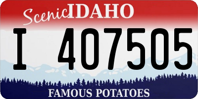ID license plate I407505