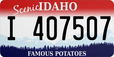 ID license plate I407507
