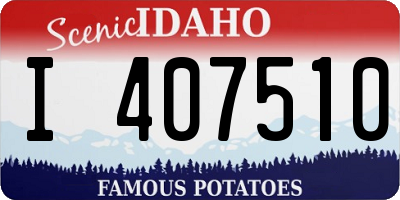 ID license plate I407510