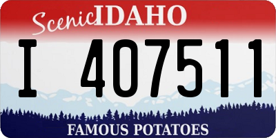 ID license plate I407511