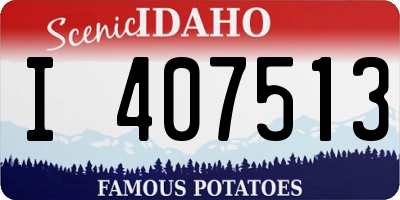ID license plate I407513