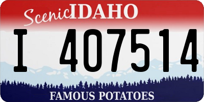 ID license plate I407514