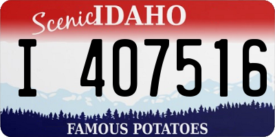 ID license plate I407516