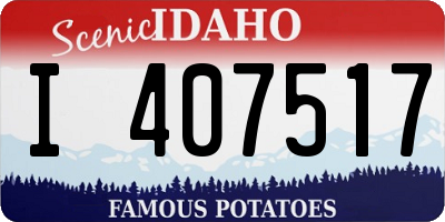 ID license plate I407517