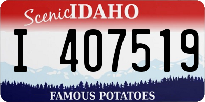 ID license plate I407519