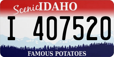 ID license plate I407520