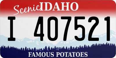ID license plate I407521