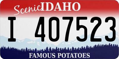 ID license plate I407523
