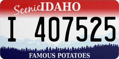 ID license plate I407525
