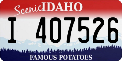 ID license plate I407526