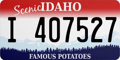 ID license plate I407527
