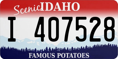 ID license plate I407528
