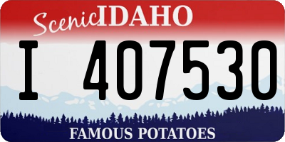 ID license plate I407530