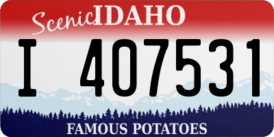 ID license plate I407531