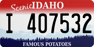ID license plate I407532